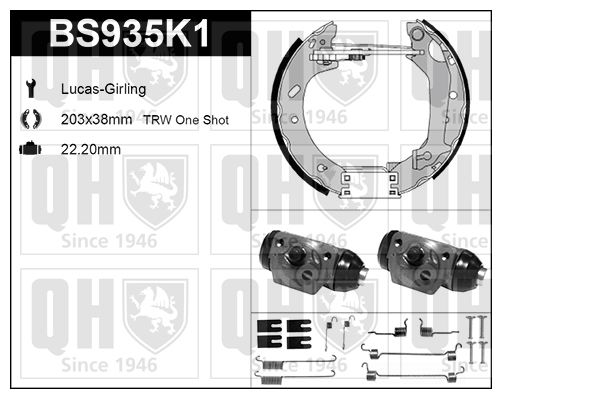 QUINTON HAZELL Piduriklotside komplekt BS935K1